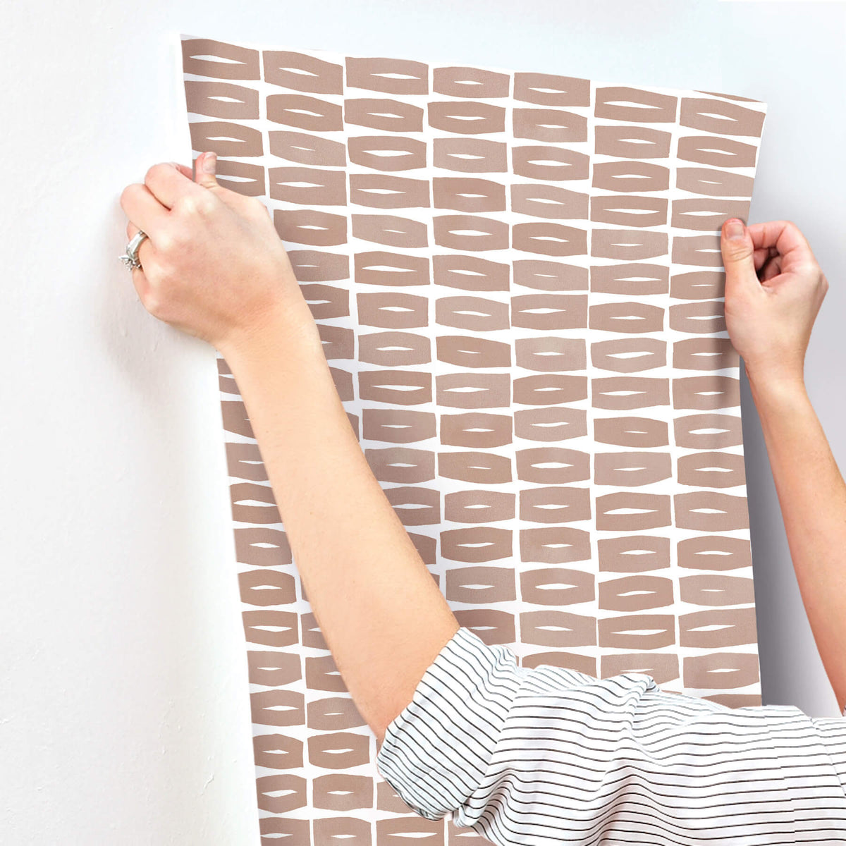York Artisan Studio Modernist Motif Wallpaper - Terracotta