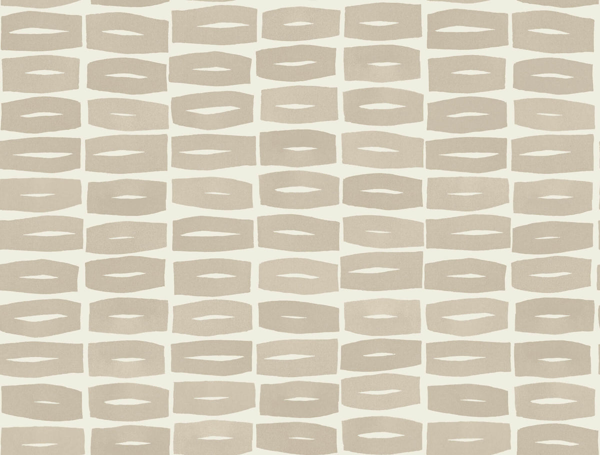 York Artisan Studio Modernist Motif Wallpaper - Linseed Oil