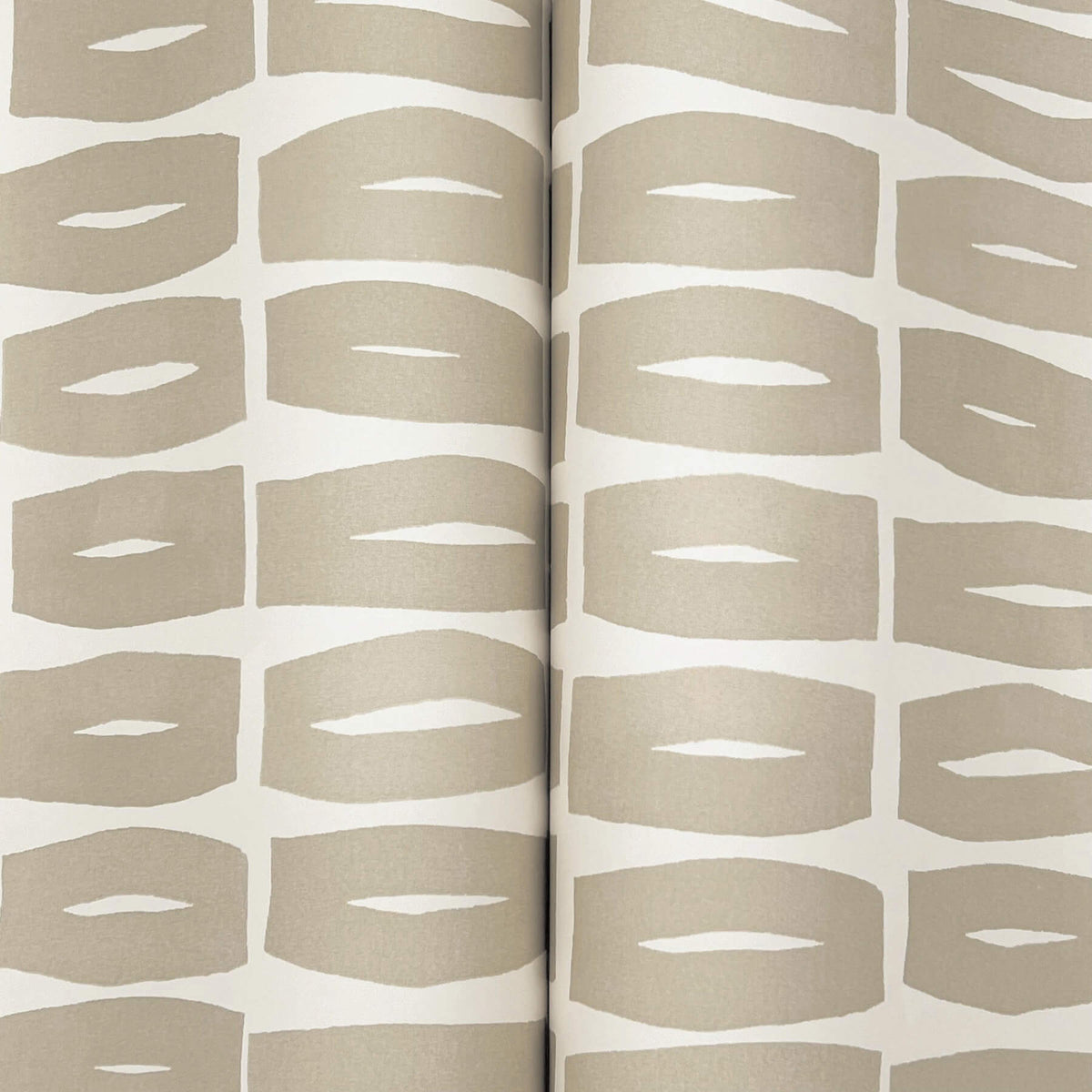 York Artisan Studio Modernist Motif Wallpaper - Linseed Oil