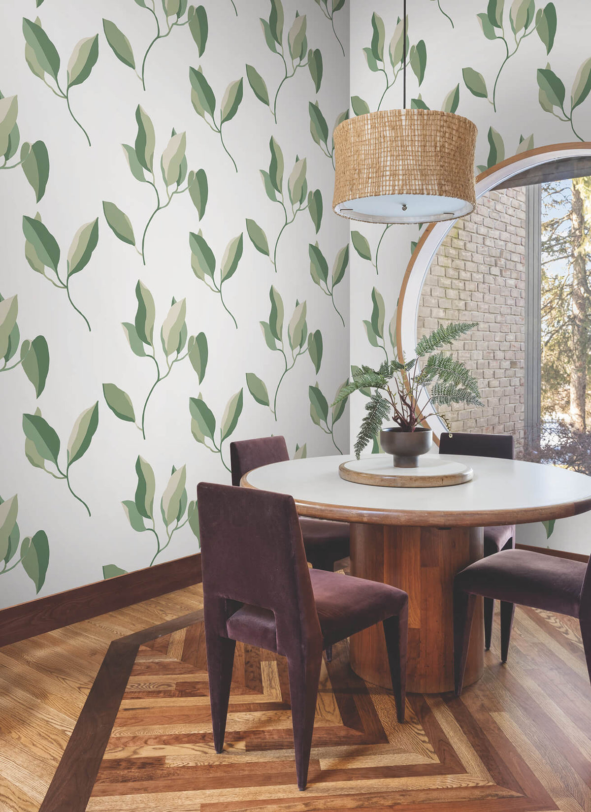 York Artisan Studio Brushwork Branches Wallpaper - Leaf Green