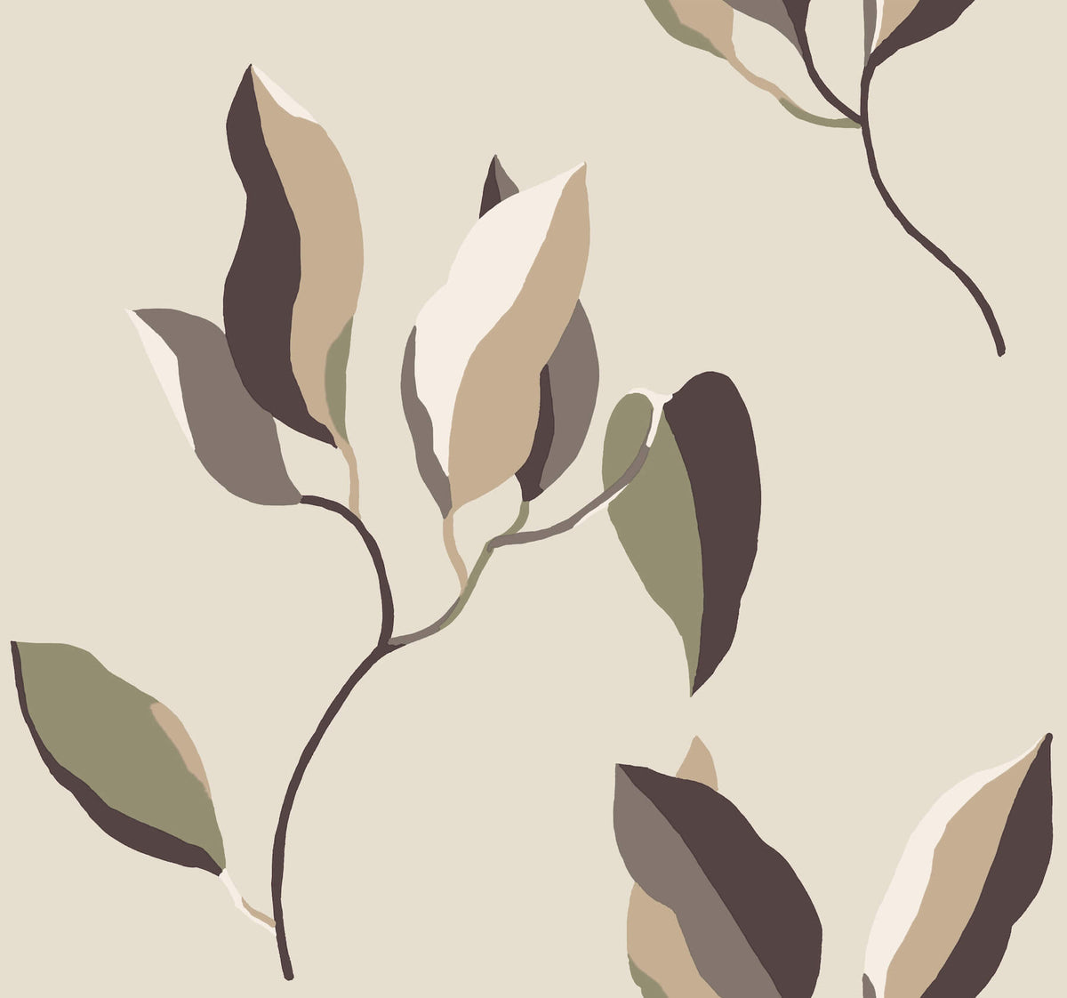 York Artisan Studio Brushwork Branches Wallpaper Sample - Violet
