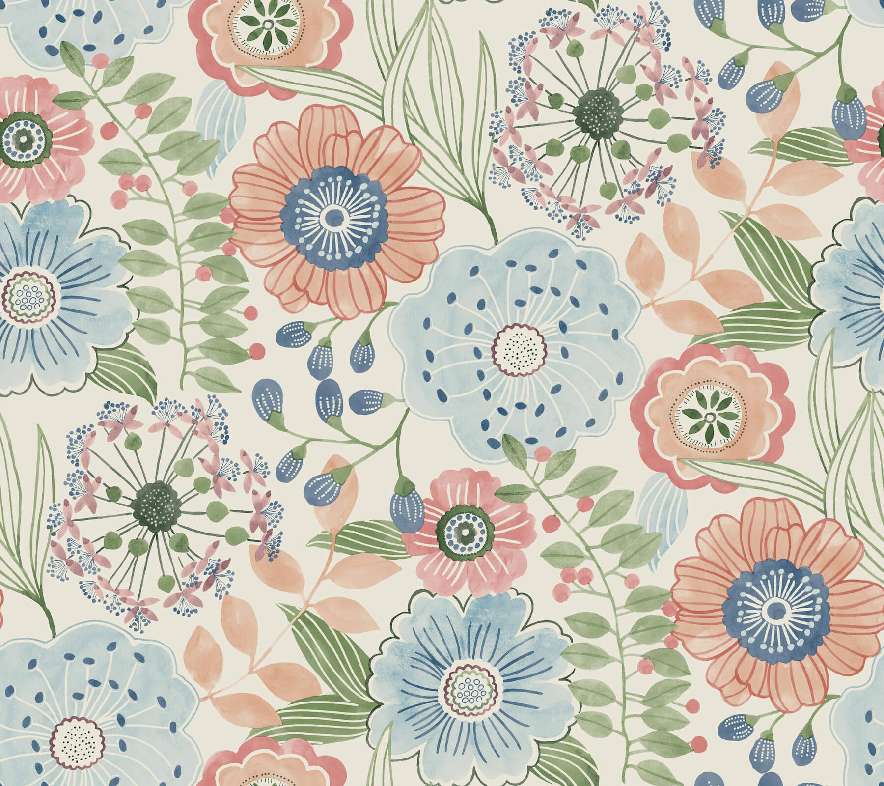 ZM2893 York Wallcoverings Artisan Studio Artistic Bouquet