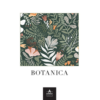 A-Street Prints Botanica Brittsommar Wallpaper - Slate