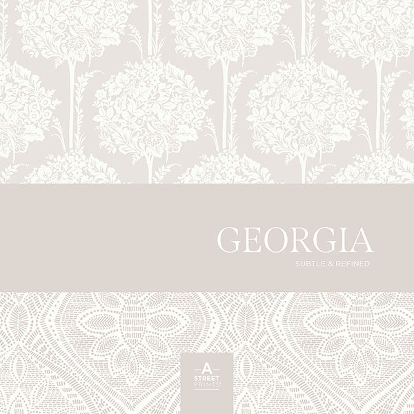 A-Street Prints Georgia Helen Wallpaper - Mauve