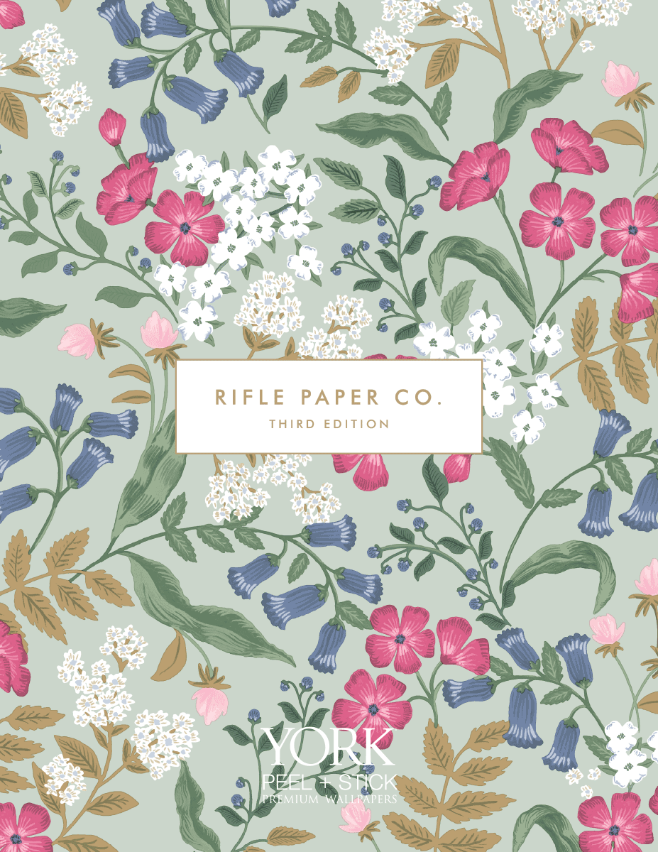 Rifle Paper Co. Third Edition Woodland Peel & Stick Wallpaper - Navy