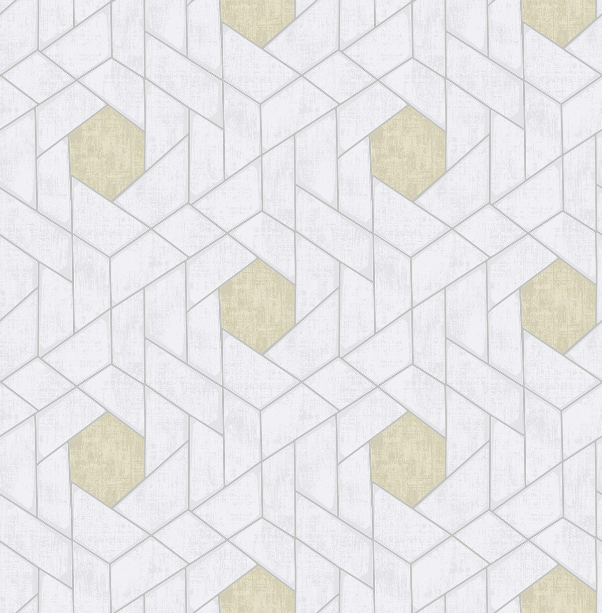 Scott Living Granada Geometric Wallpaper - Silver