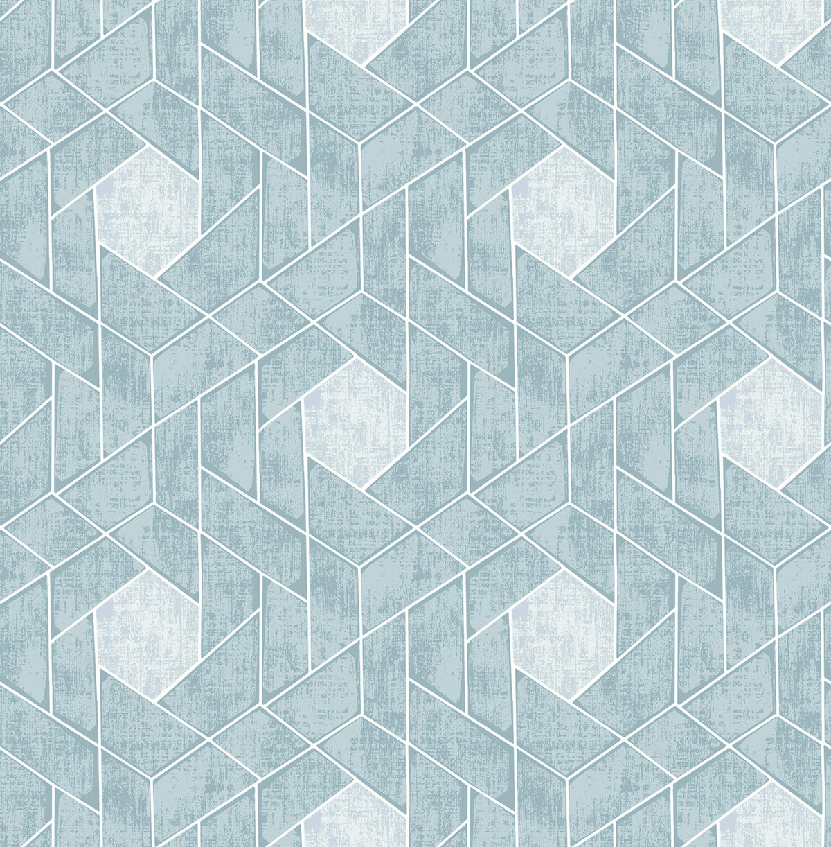 Scott Living Granada Geometric Wallpaper - Aqua