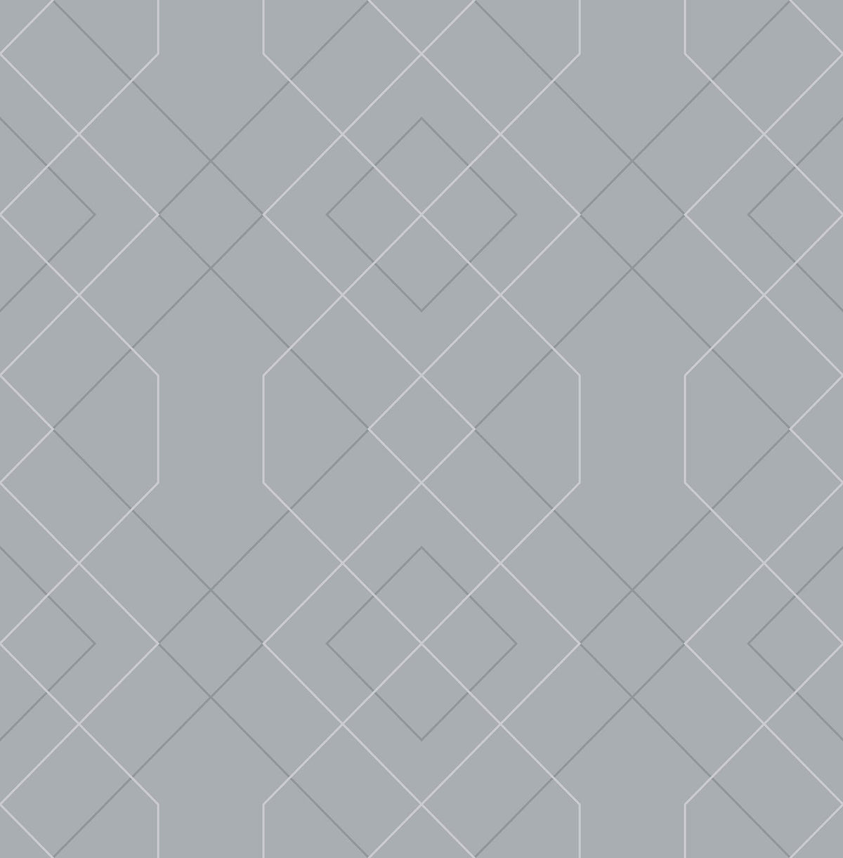 Scott Living Ballard Geometric Wallpaper - Pewter