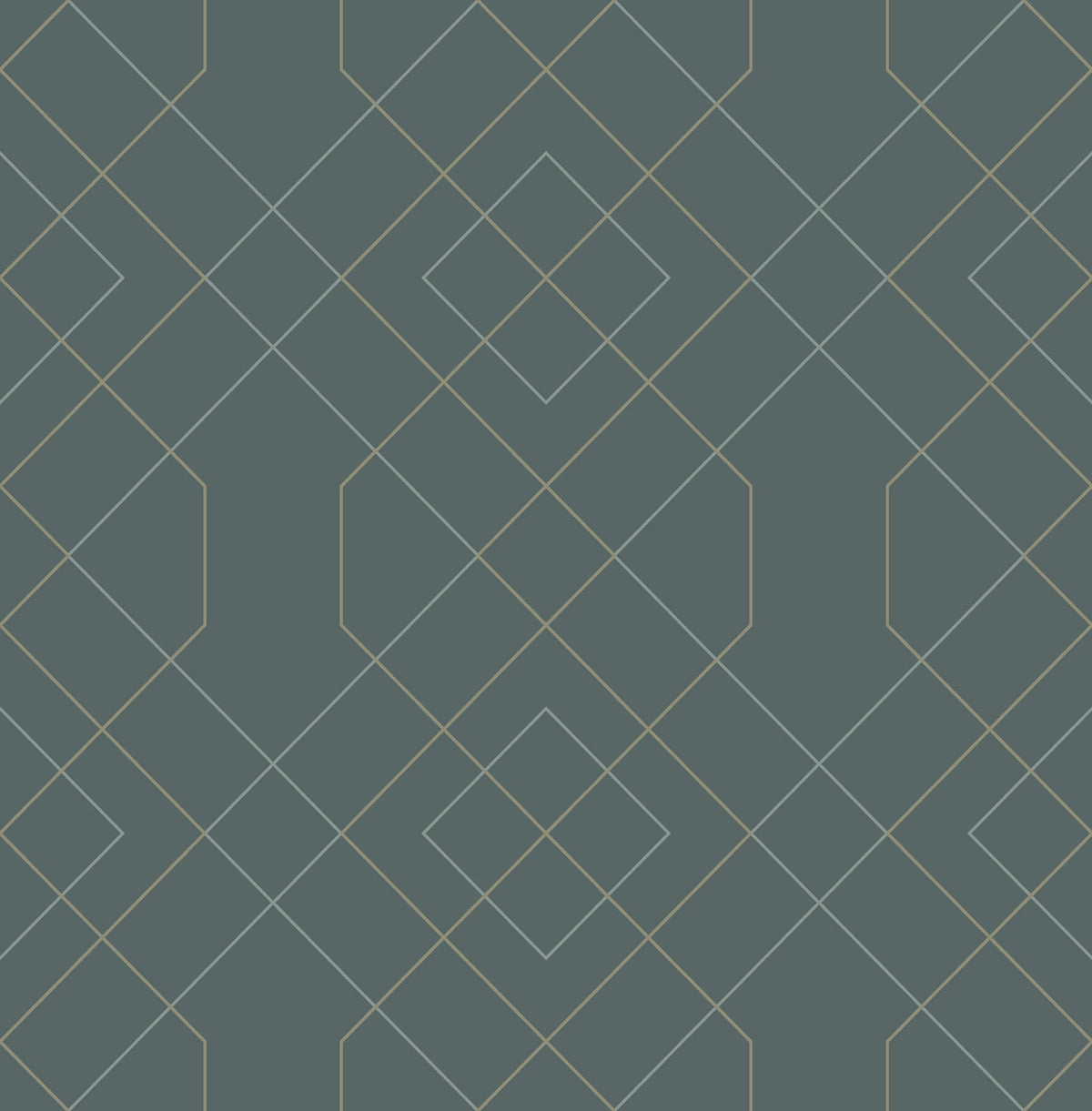 Scott Living Ballard Geometric Wallpaper - Teal
