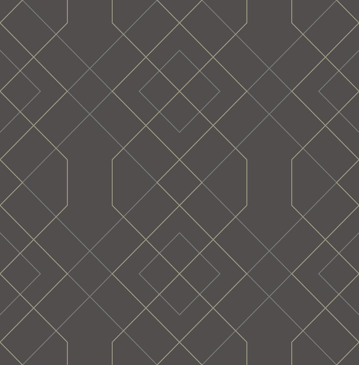 Scott Living Ballard Geometric Wallpaper - Grey