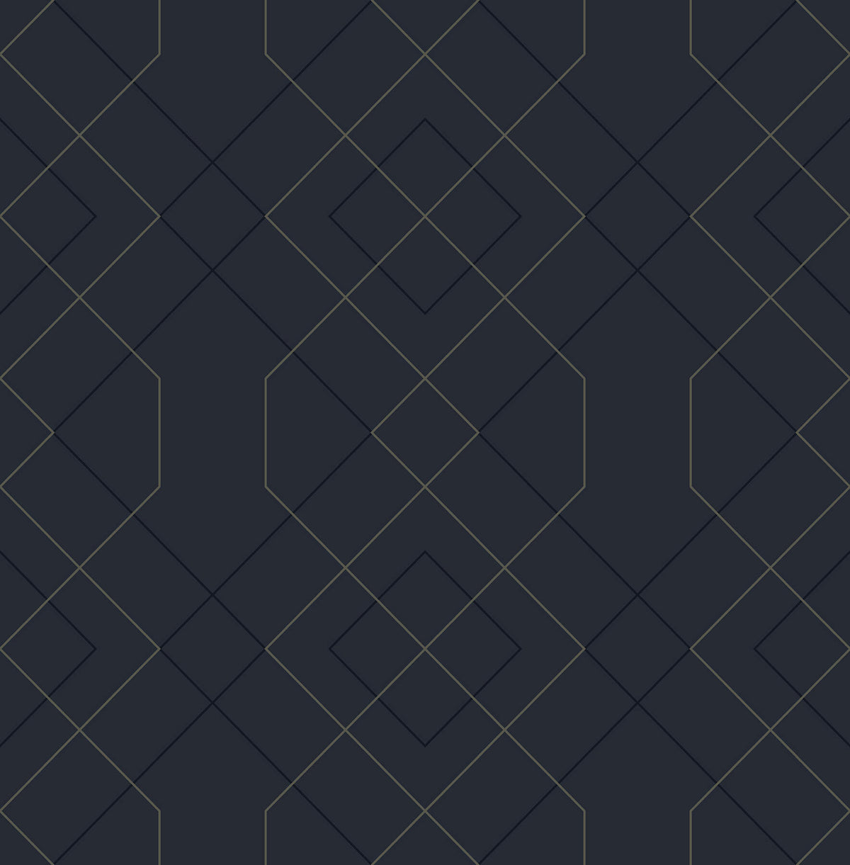 Scott Living Ballard Geometric Wallpaper - Indigo Blue