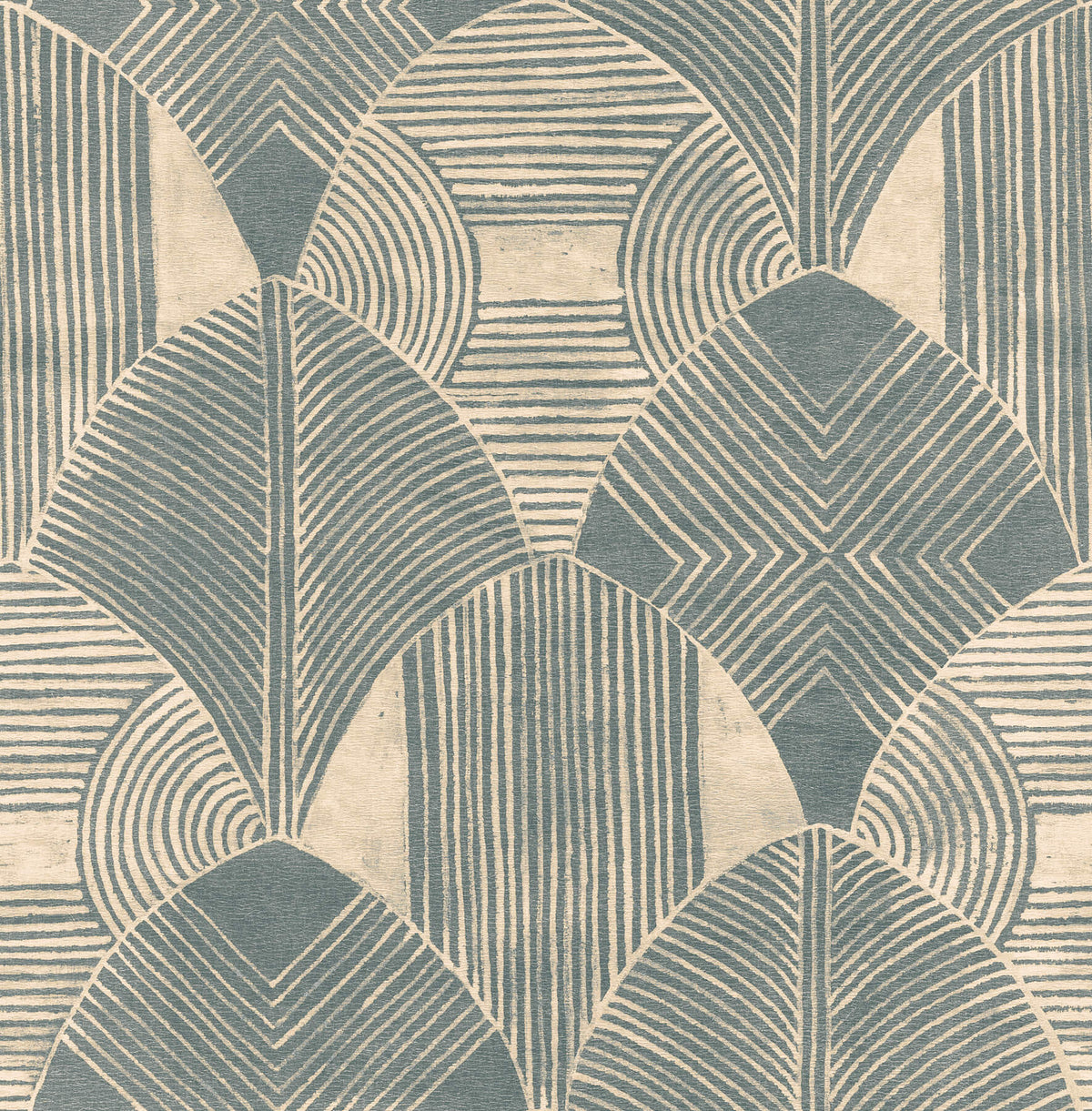 Scott Living Westport Geometric Wallpaper - Teal