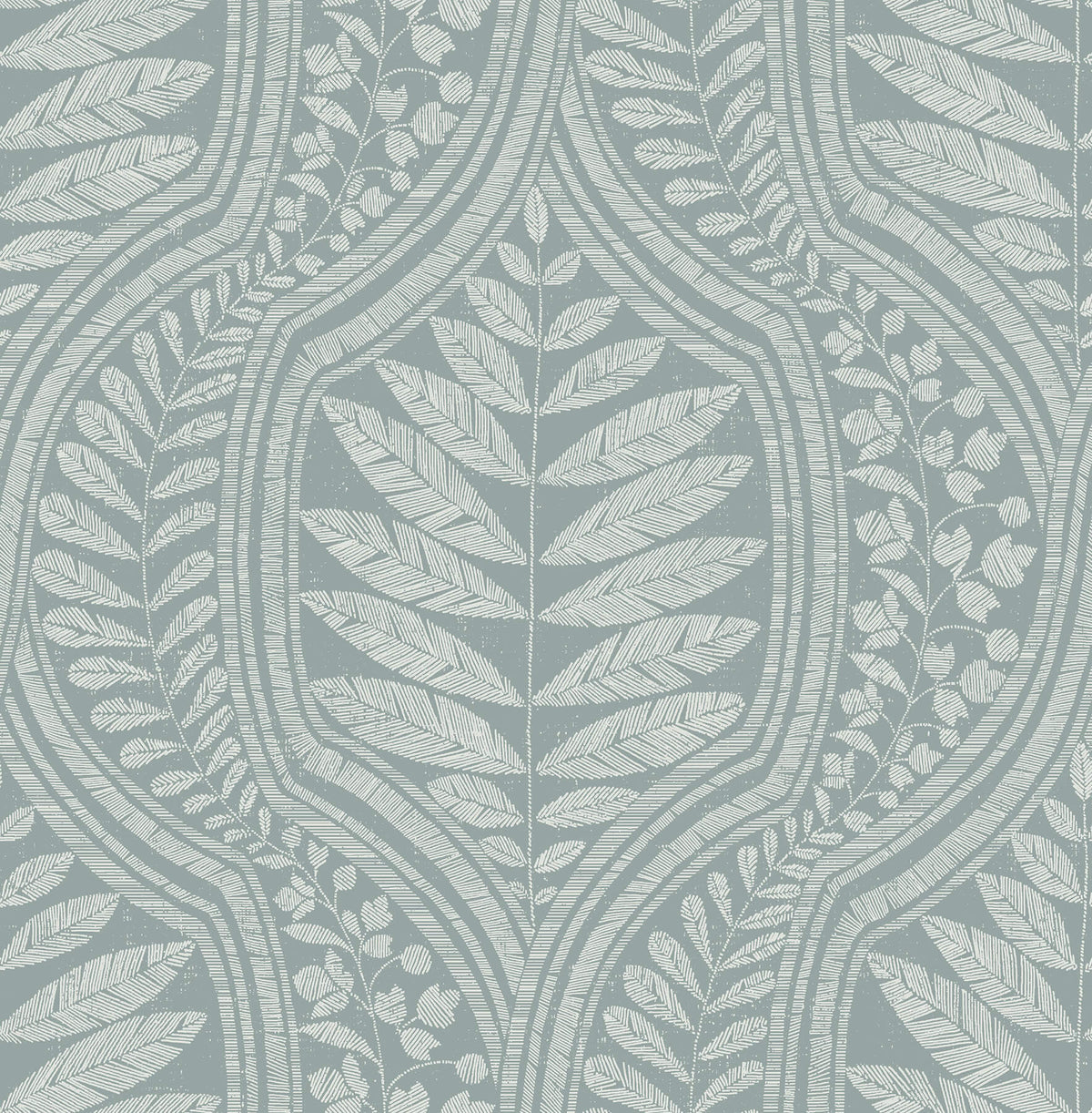 Scott Living Juno Ogee Wallpaper - Teal