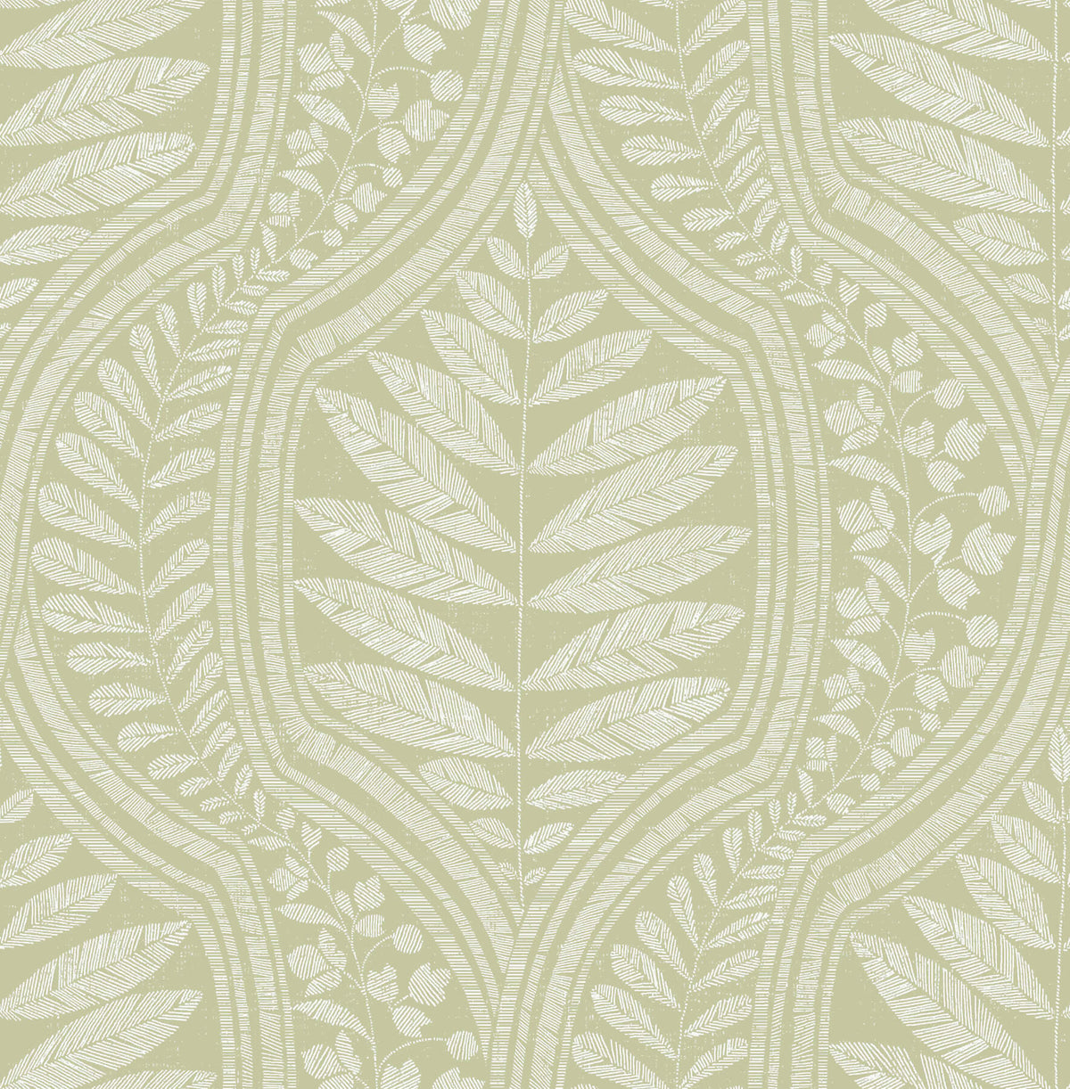 Scott Living Juno Ogee Wallpaper - Green