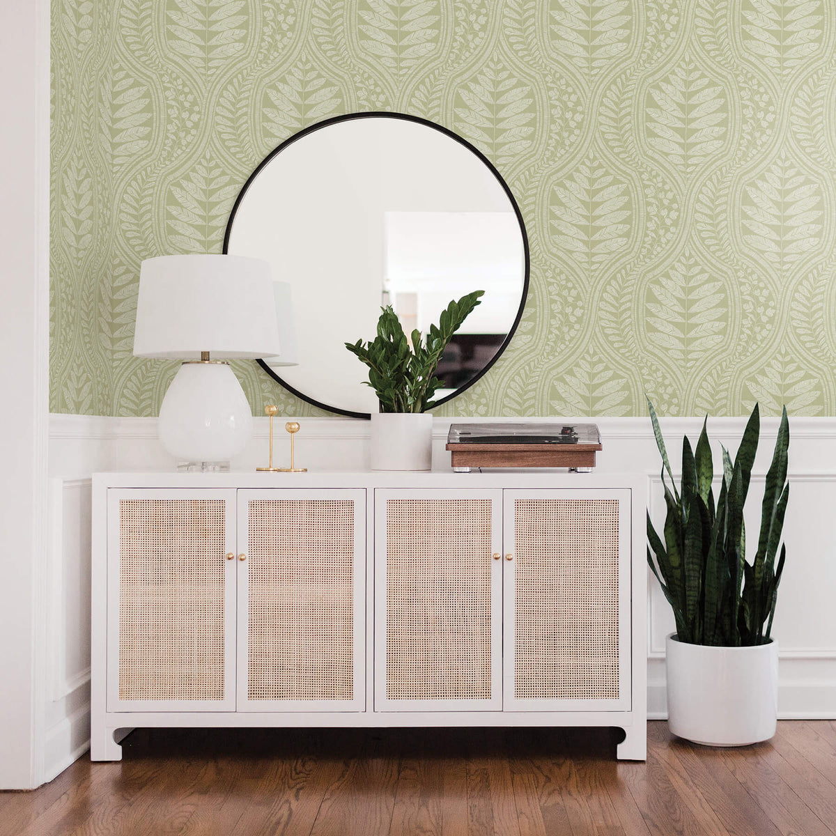 Scott Living Juno Ogee Wallpaper - Green