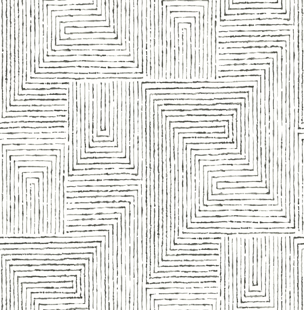 Scott Living Merritt Geometric Wallpaper - Black