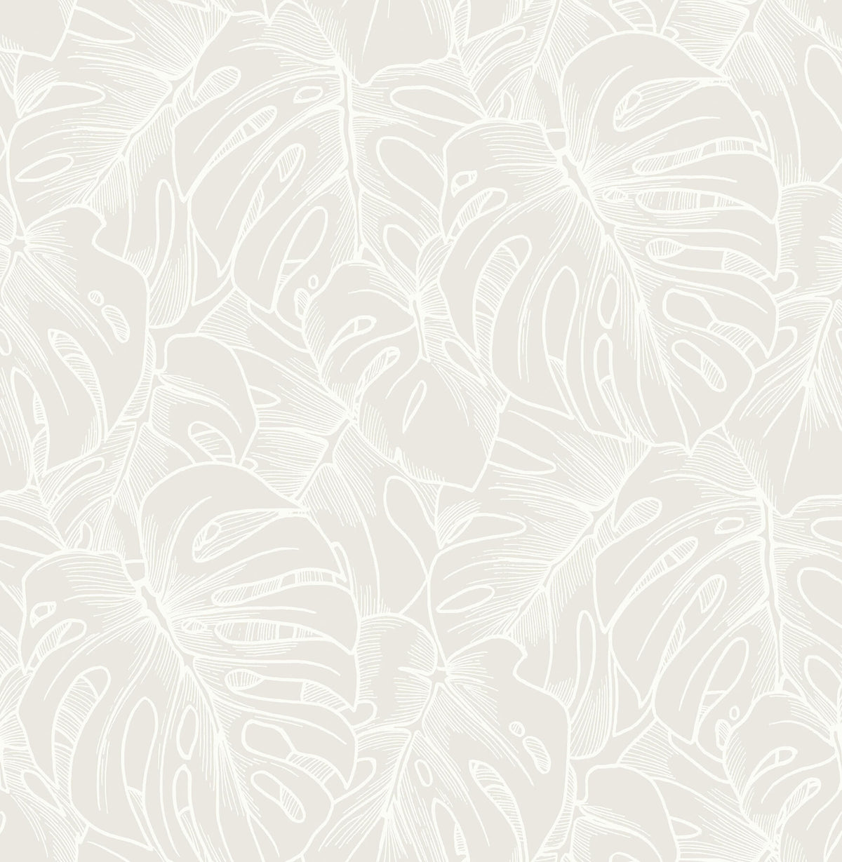 Scott Living Balboa Botanical Wallpaper - White
