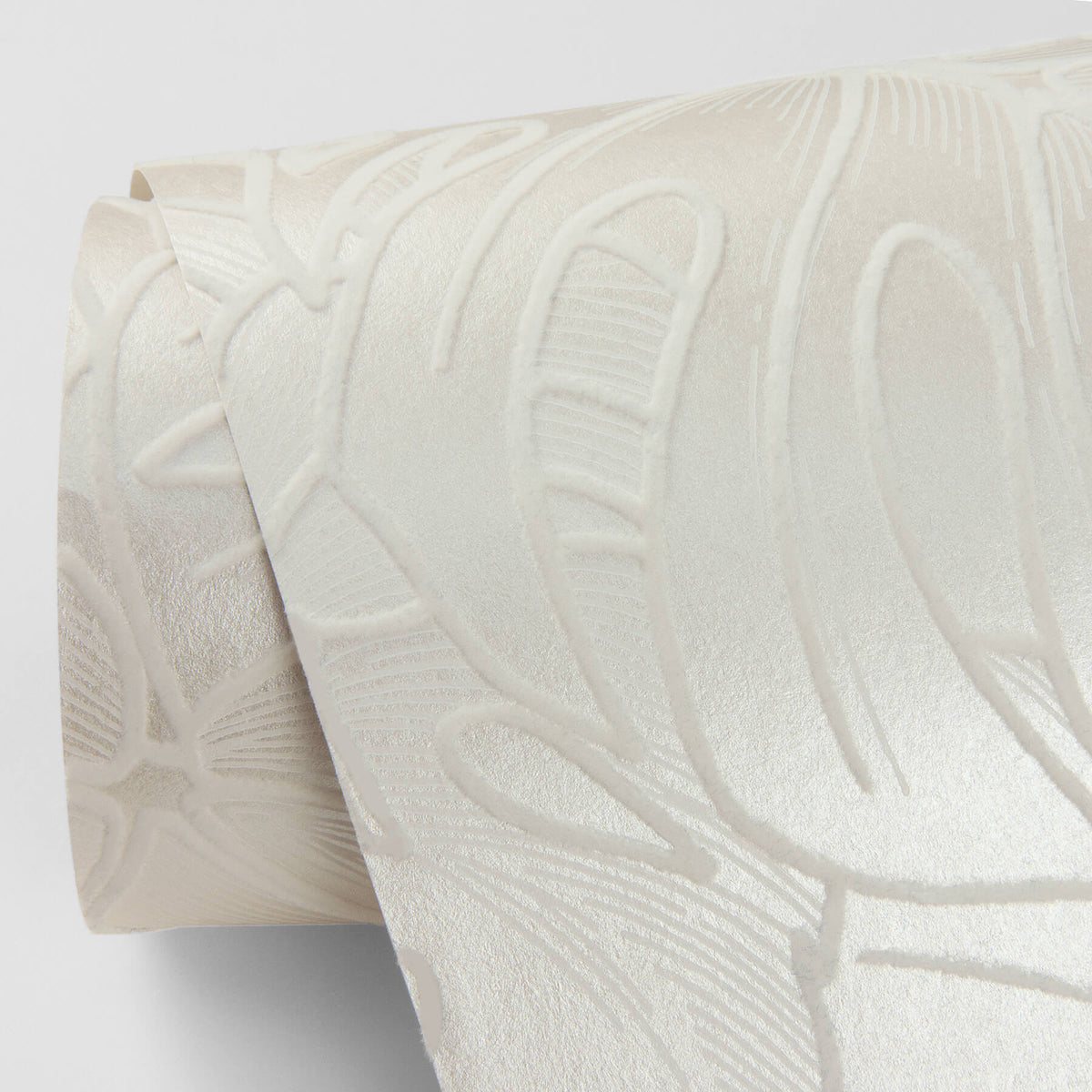 Scott Living Balboa Botanical Wallpaper - White