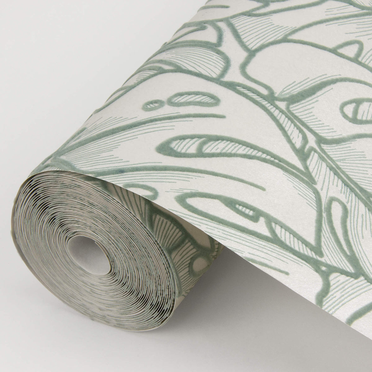 Scott Living Balboa Botanical Wallpaper Sample - Olive Green