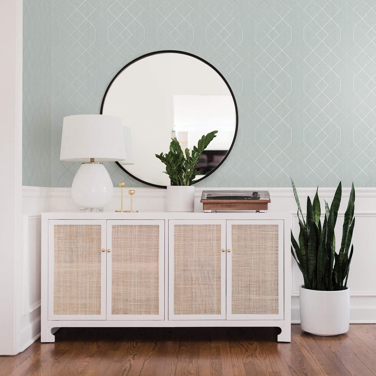 Scott Living Ballard Geometric Wallpaper - Light Blue