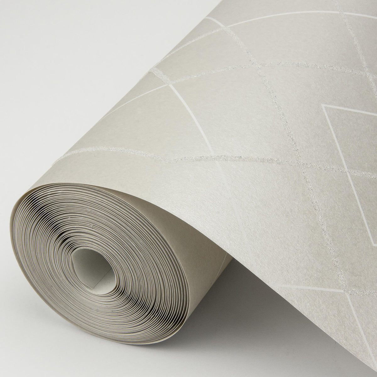 Scott Living Ballard Geometric Wallpaper Sample - Silver