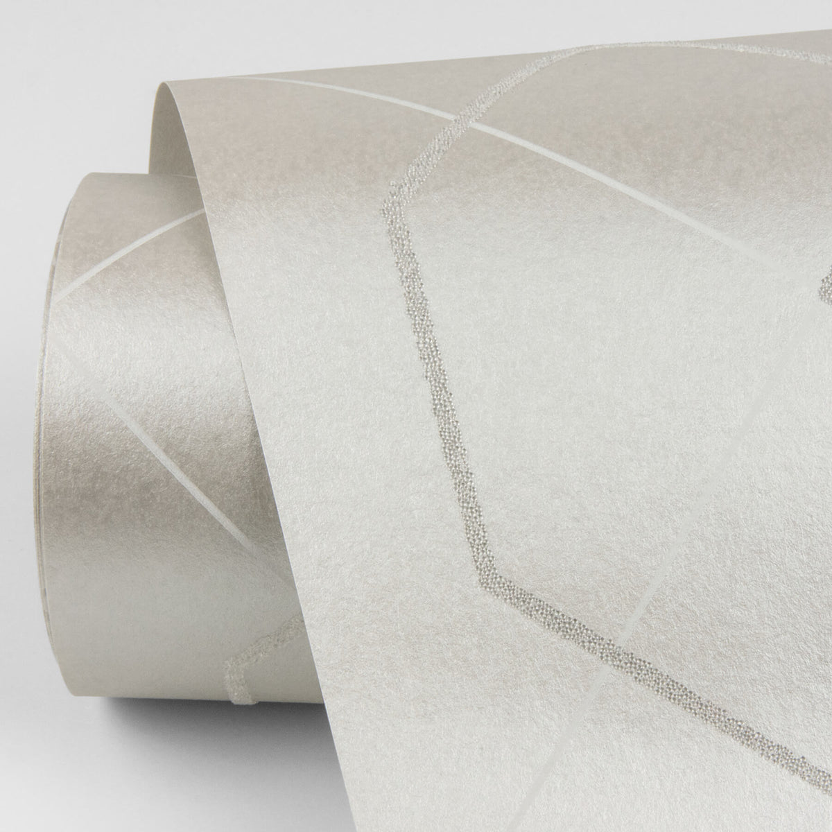 Scott Living Ballard Geometric Wallpaper Sample - Silver