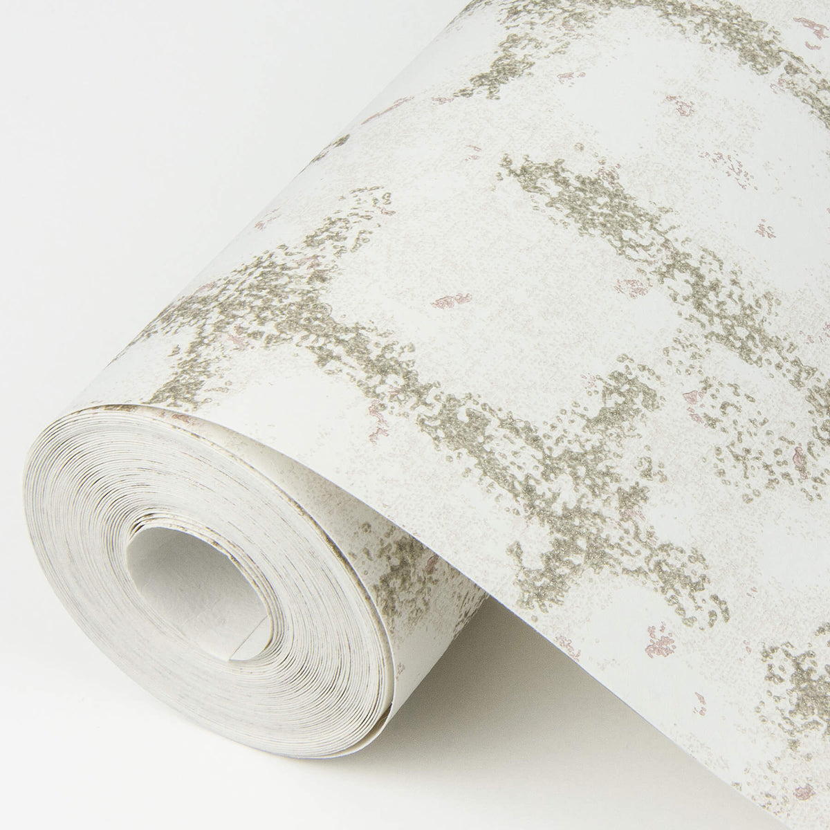 Scott Living Shea Distressed Geometric Wallpaper - Gold & White