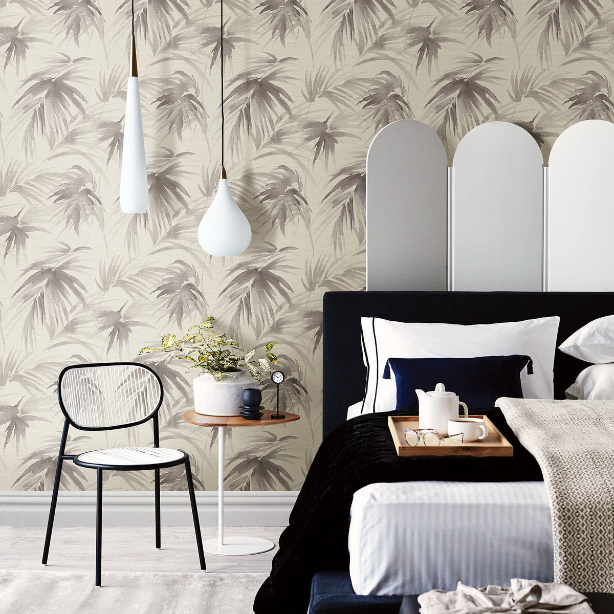Scott Living Darlana Grasscloth Wallpaper - Pewter