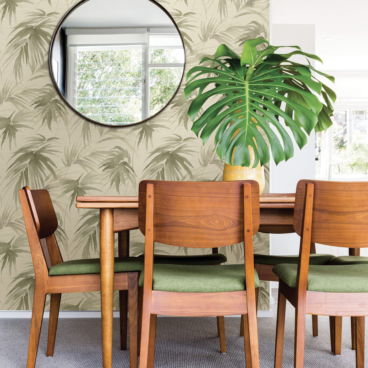 Scott Living Darlana Grasscloth Wallpaper - Sage