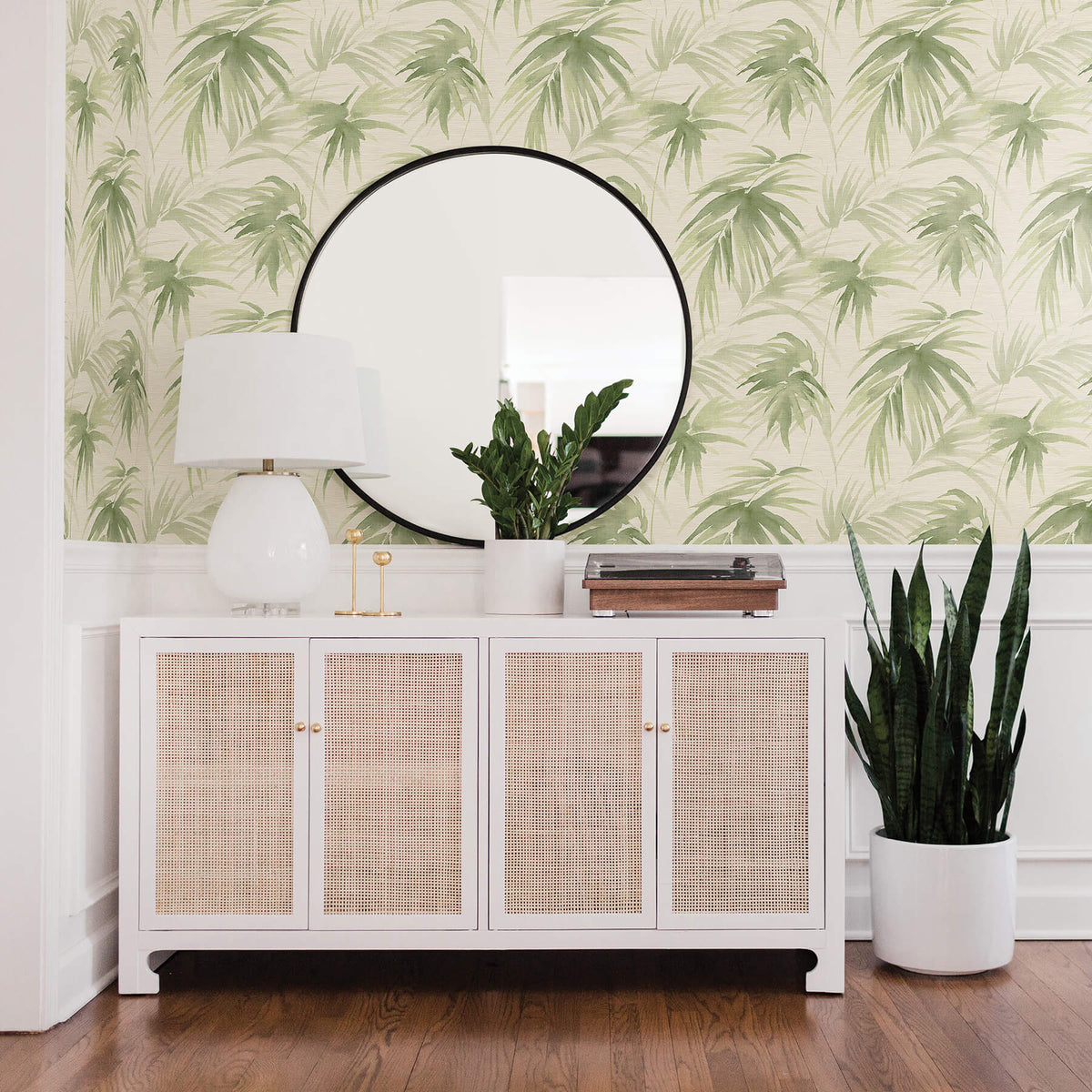 Scott Living Darlana Grasscloth Wallpaper - Green