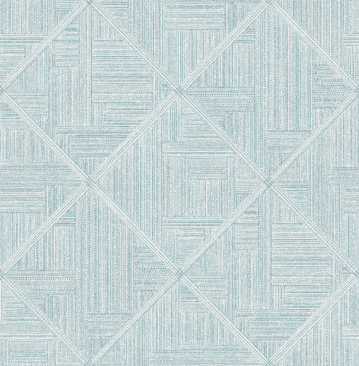 Scott Living Cade Geometric Wallpaper - Teal Blue
