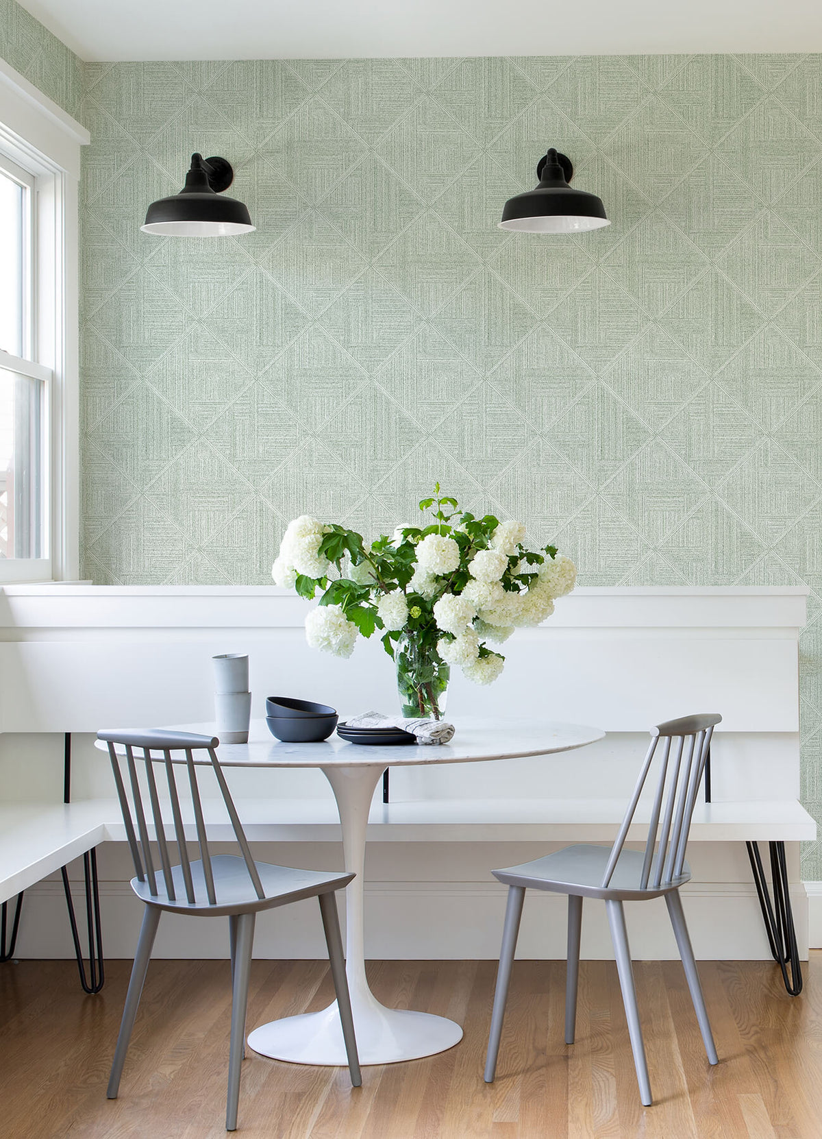 Scott Living Cade Geometric Wallpaper - Green