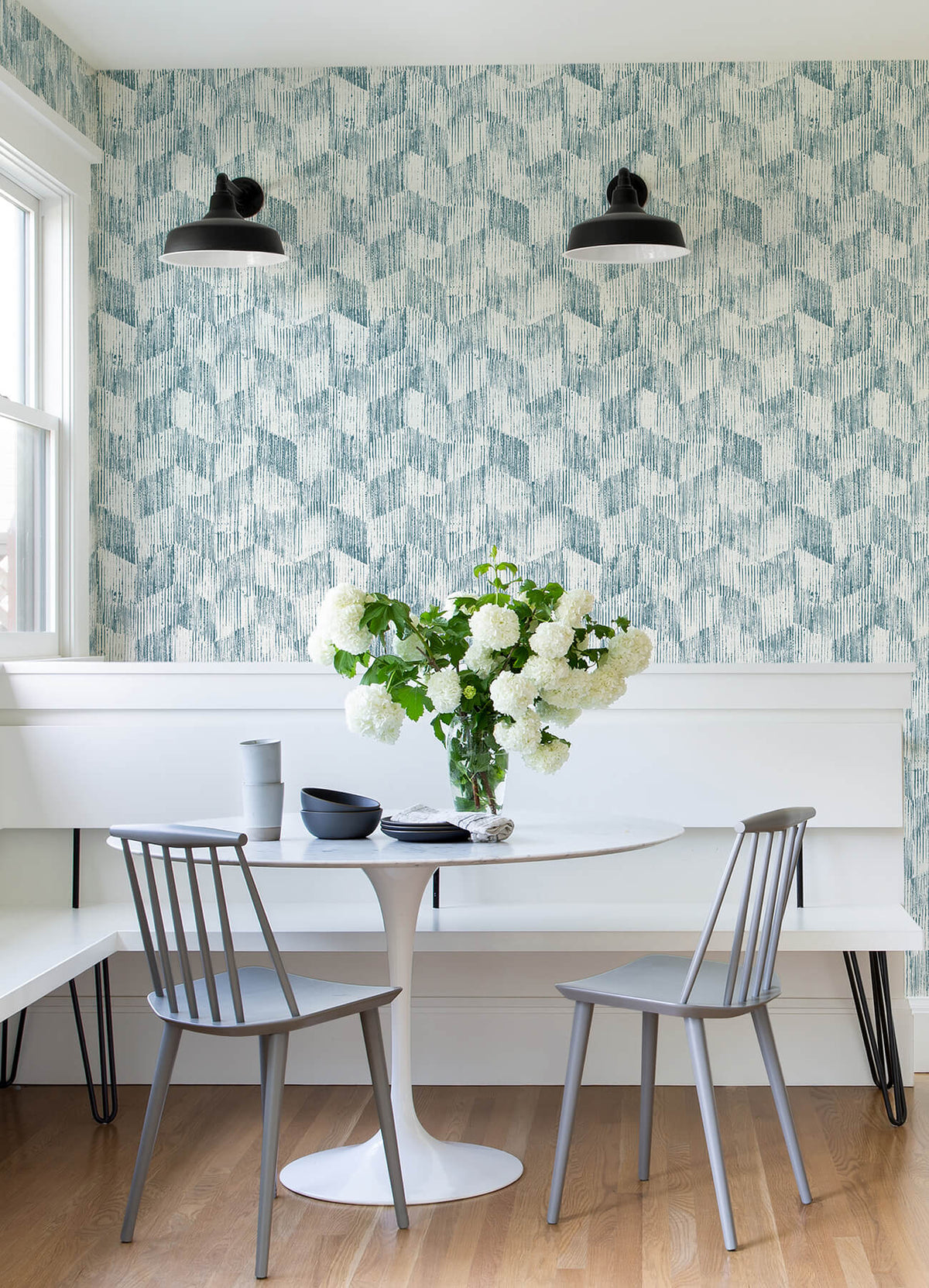 Scott Living Demi Distressed Wallpaper - Teal
