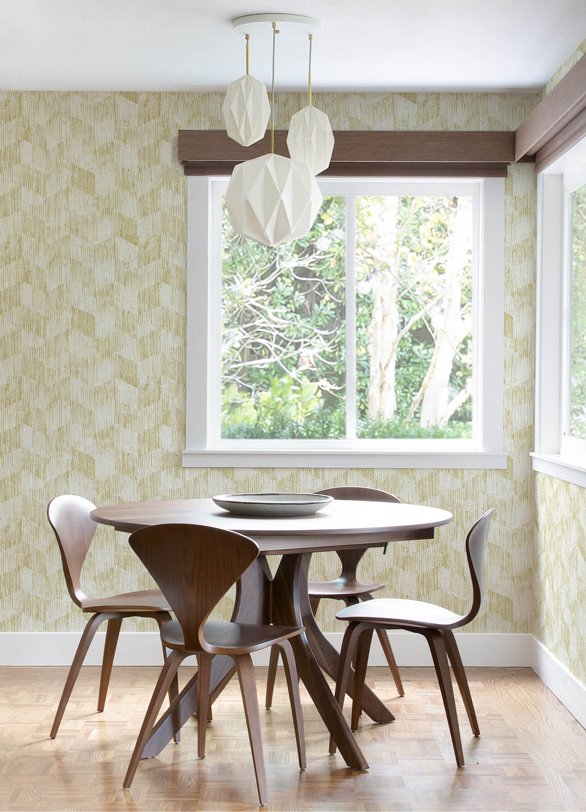 Scott Living Demi Distressed Wallpaper - Yellow