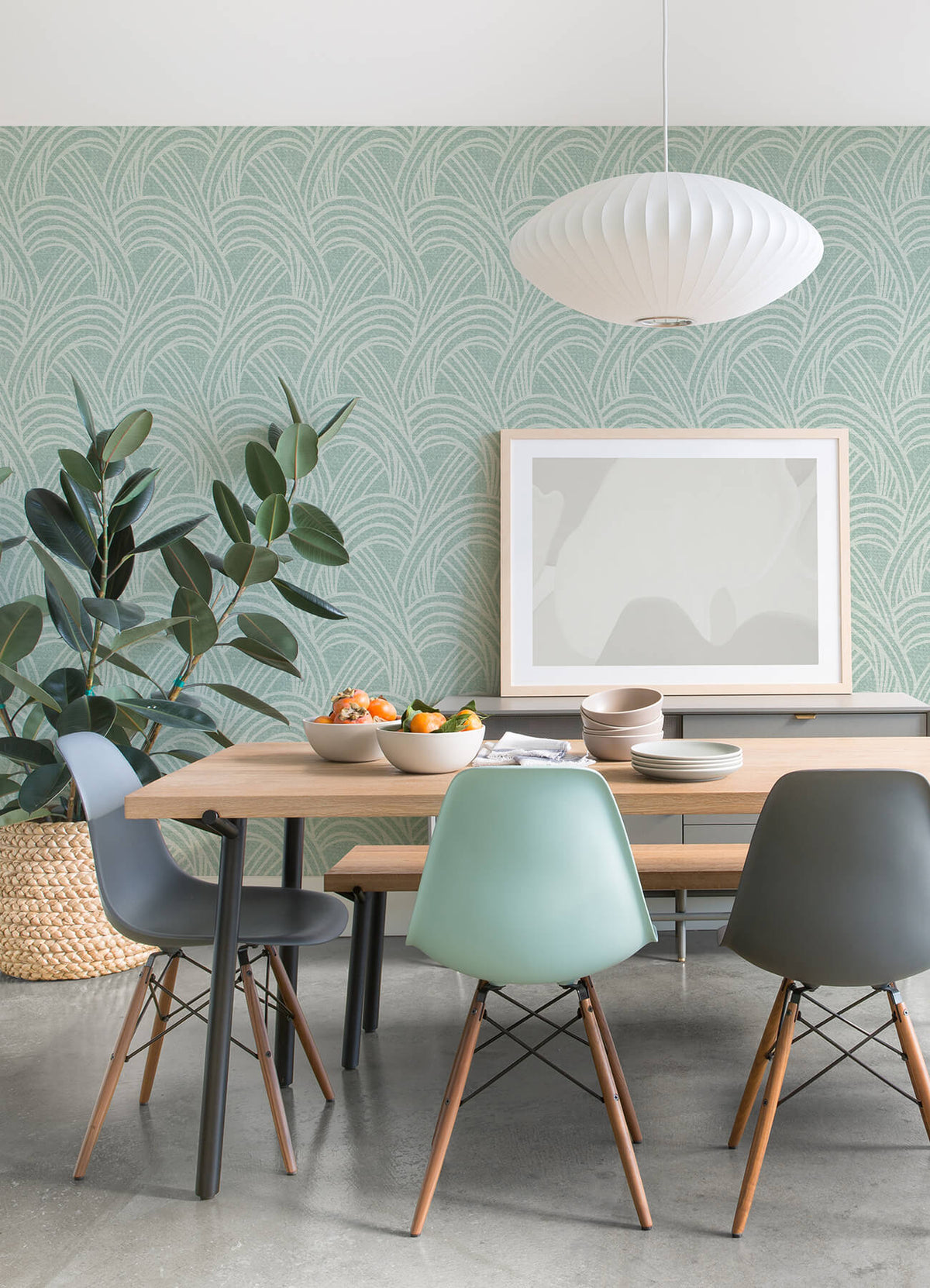 Scott Living Farrah Geometric Wallpaper - Green