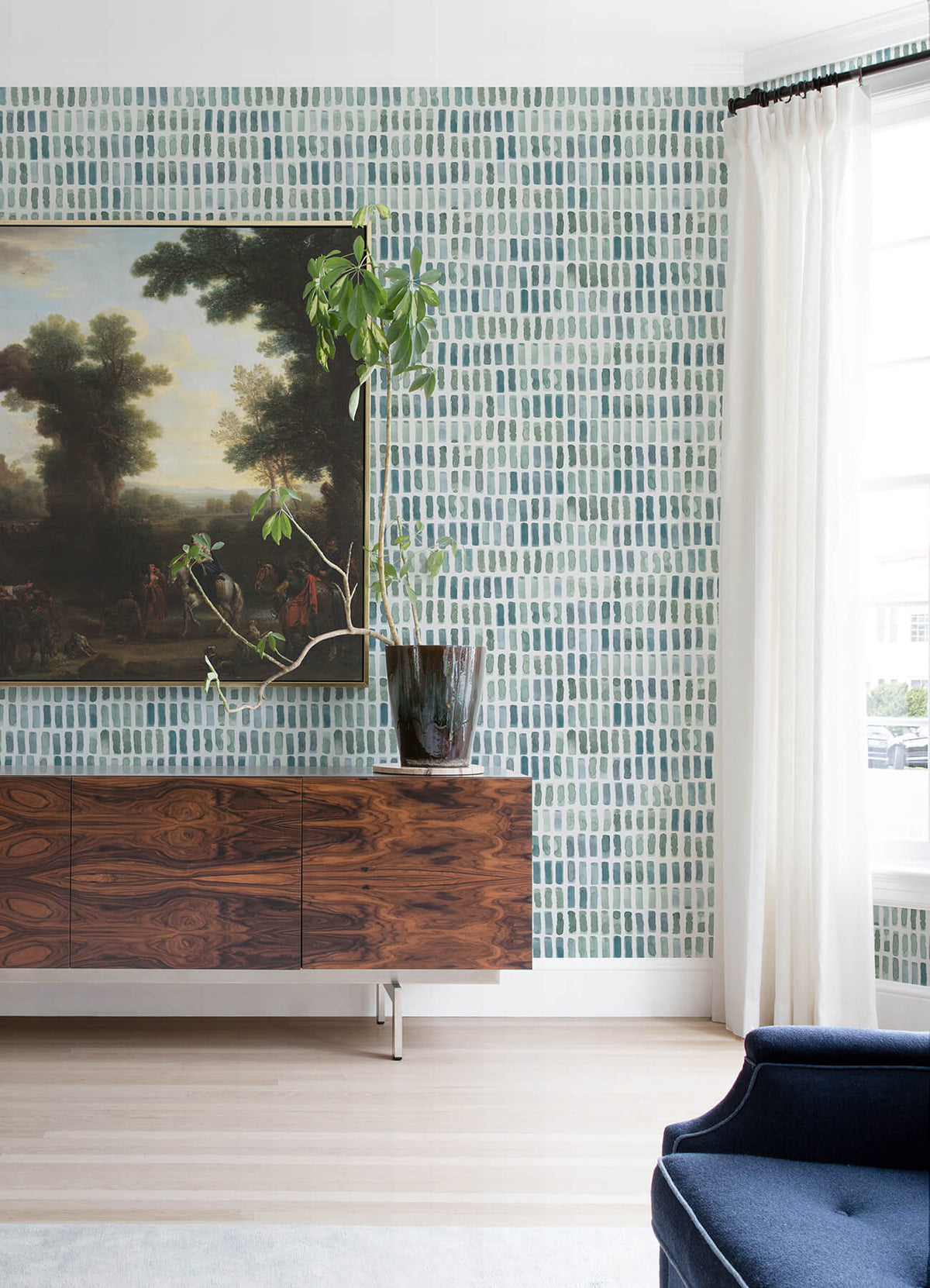 Scott Living Brynne Watercolor Wallpaper Sample - Green