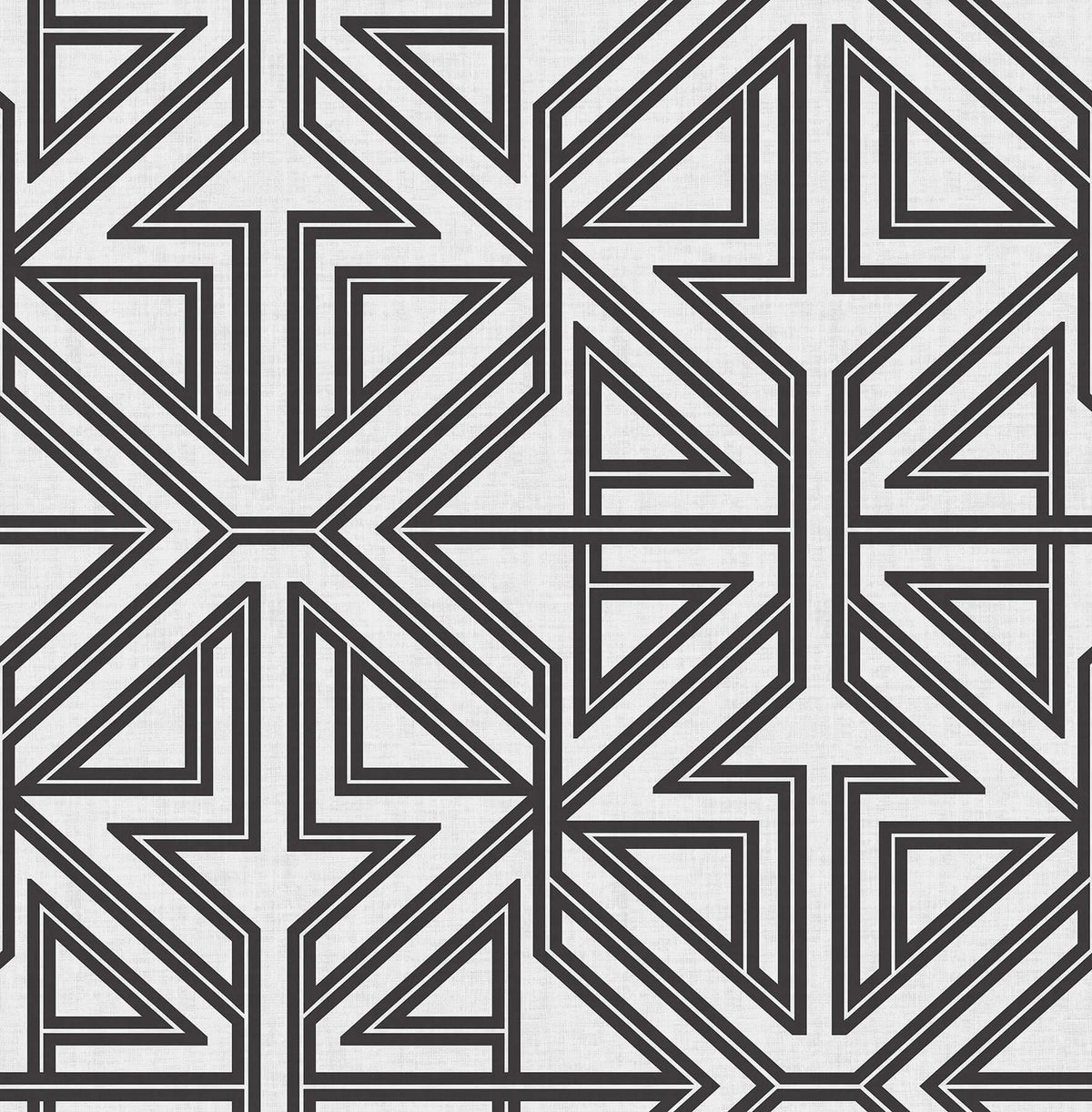 Scott Living Kachel Geometric Wallpaper - Black