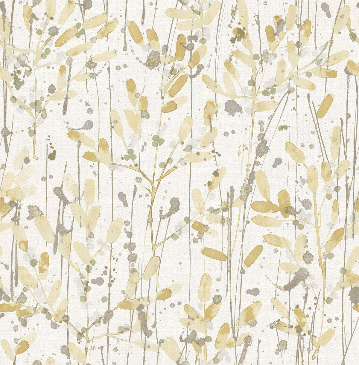 Scott Living Leandra Floral Wallpaper - Yellow