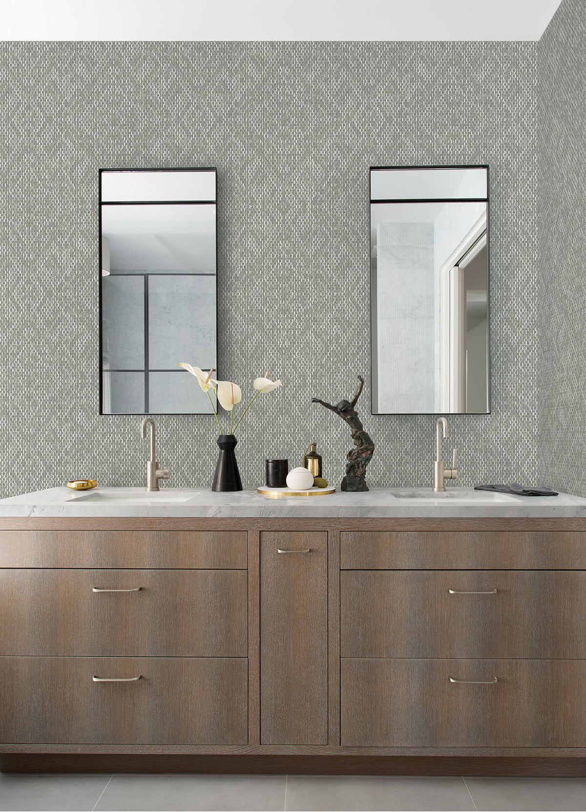 Scott Living Felix Geometric Wallpaper - Gray