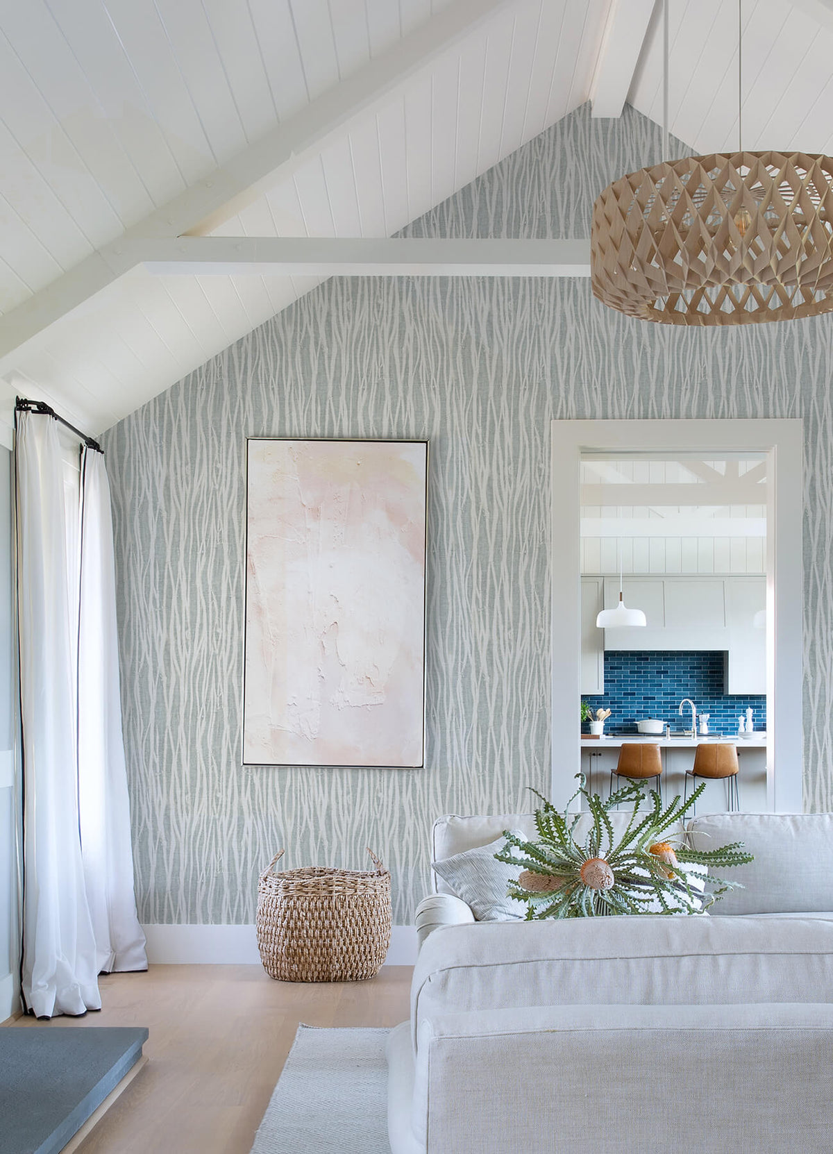 Scott Living Nazar Stripe Wallpaper - Light Grey