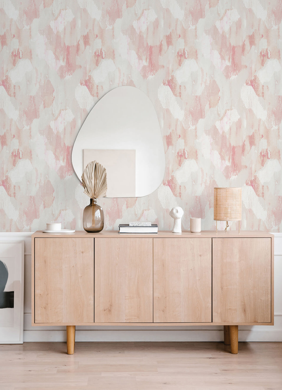 Scott Living Mahi Abstract Wallpaper - Pink