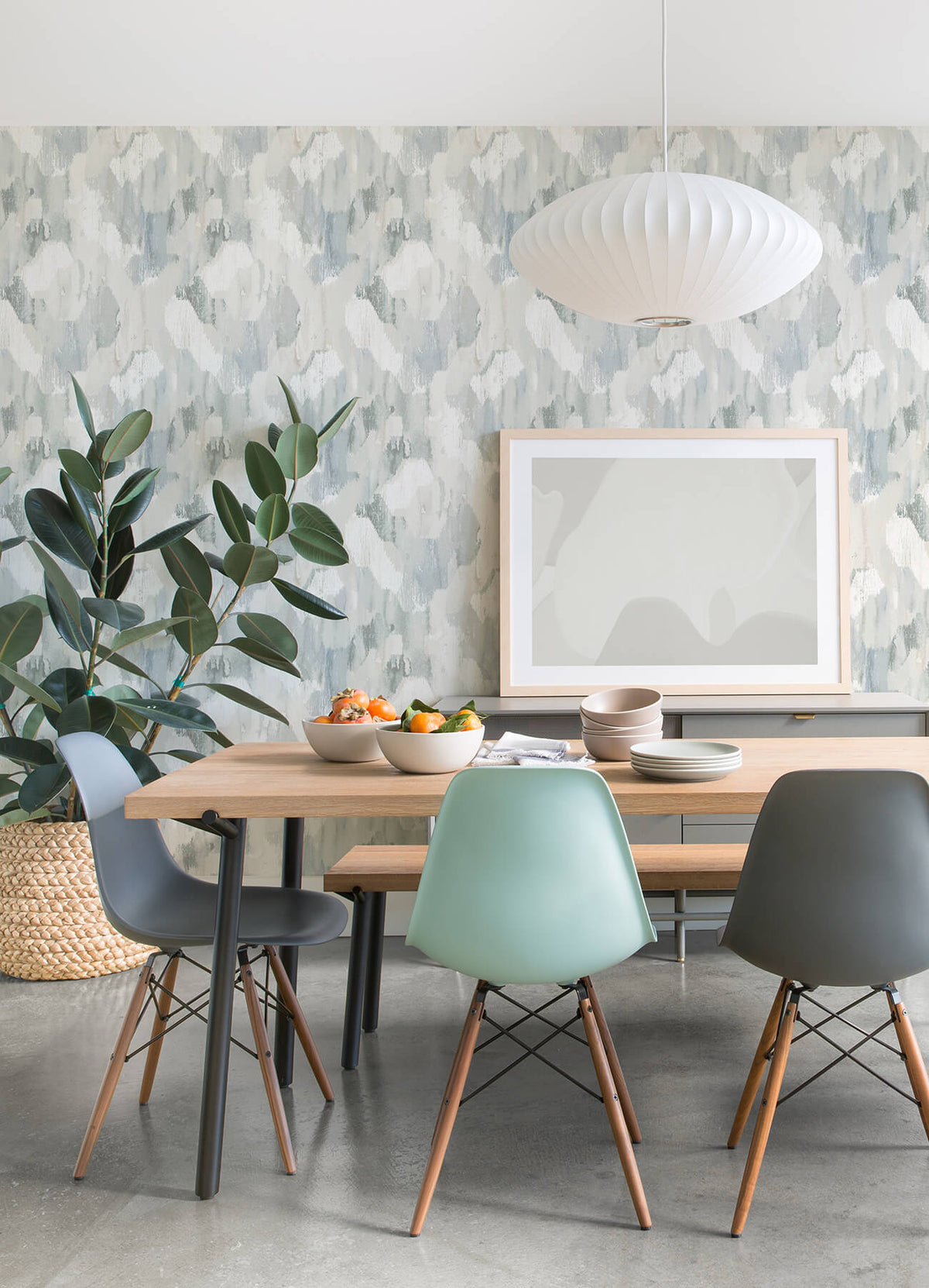 Scott Living Mahi Abstract Wallpaper - Stone