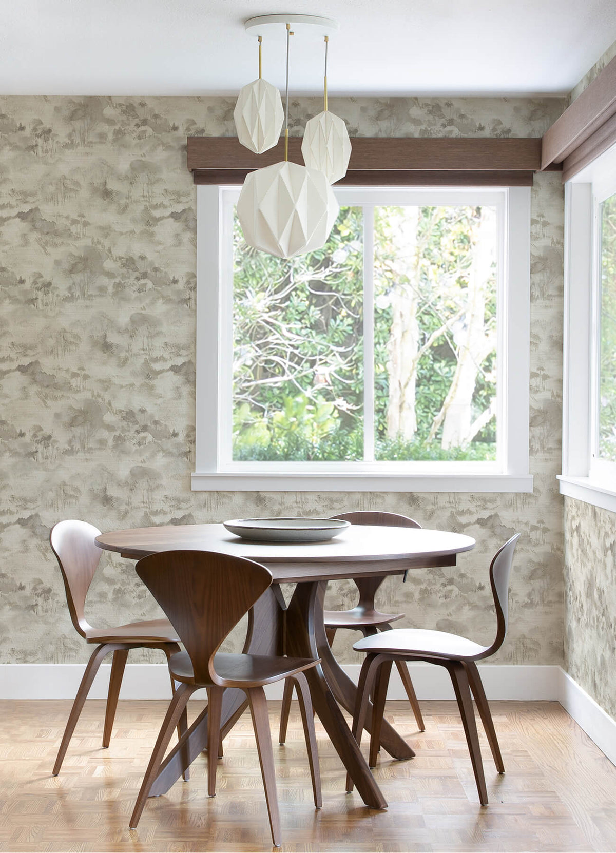 Scott Living Nara Toile Wallpaper Sample - Taupe