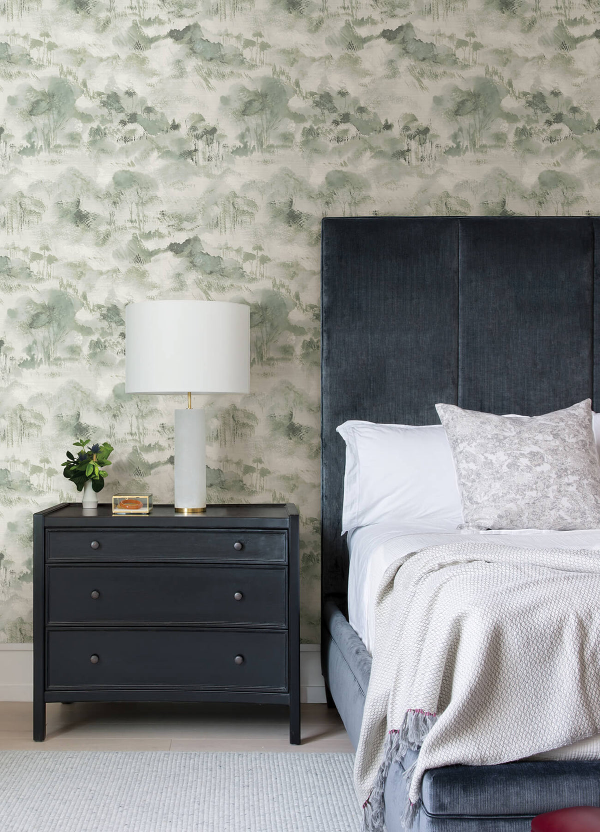 Scott Living Nara Toile Wallpaper - Sage Green