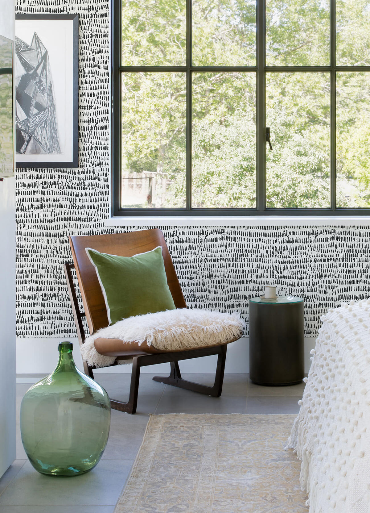 A Street Prints Happy Runes Brushstrokes Wallpaper Sample - Charcoal