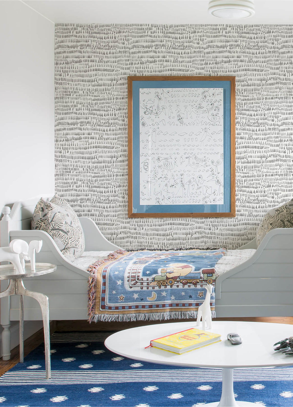 A-Street Prints Happy Runes Brushstrokes Wallpaper - Gray