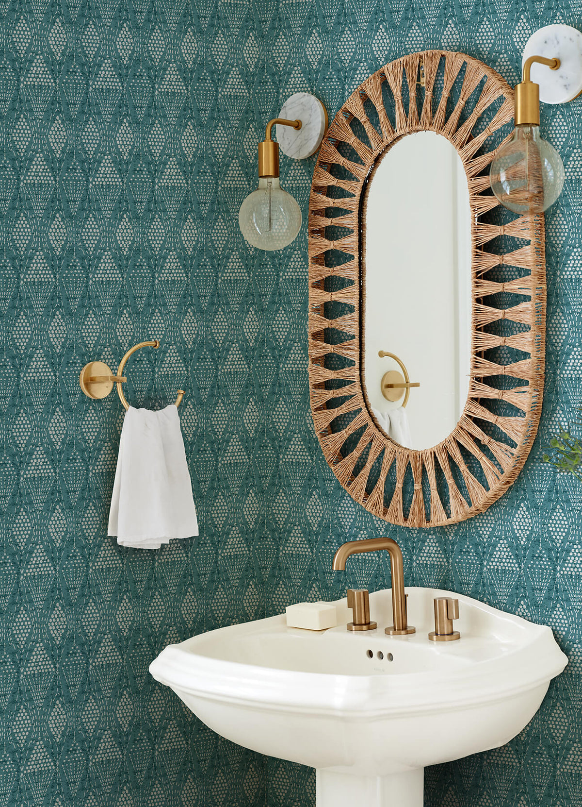 A-Street Prints Happy Grady Geometric Wallpaper - Teal