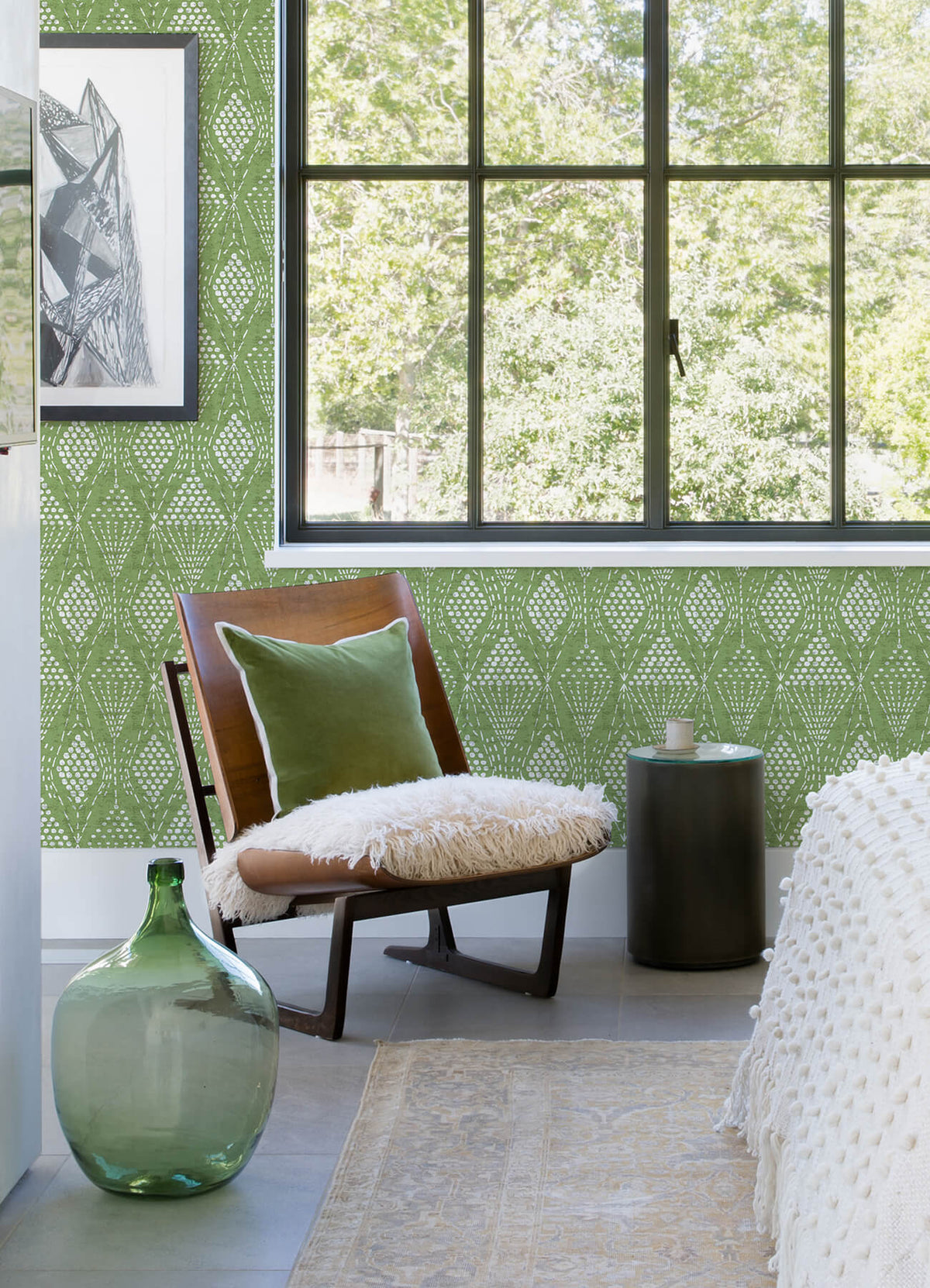 A-Street Prints Happy Grady Geometric Wallpaper - Green