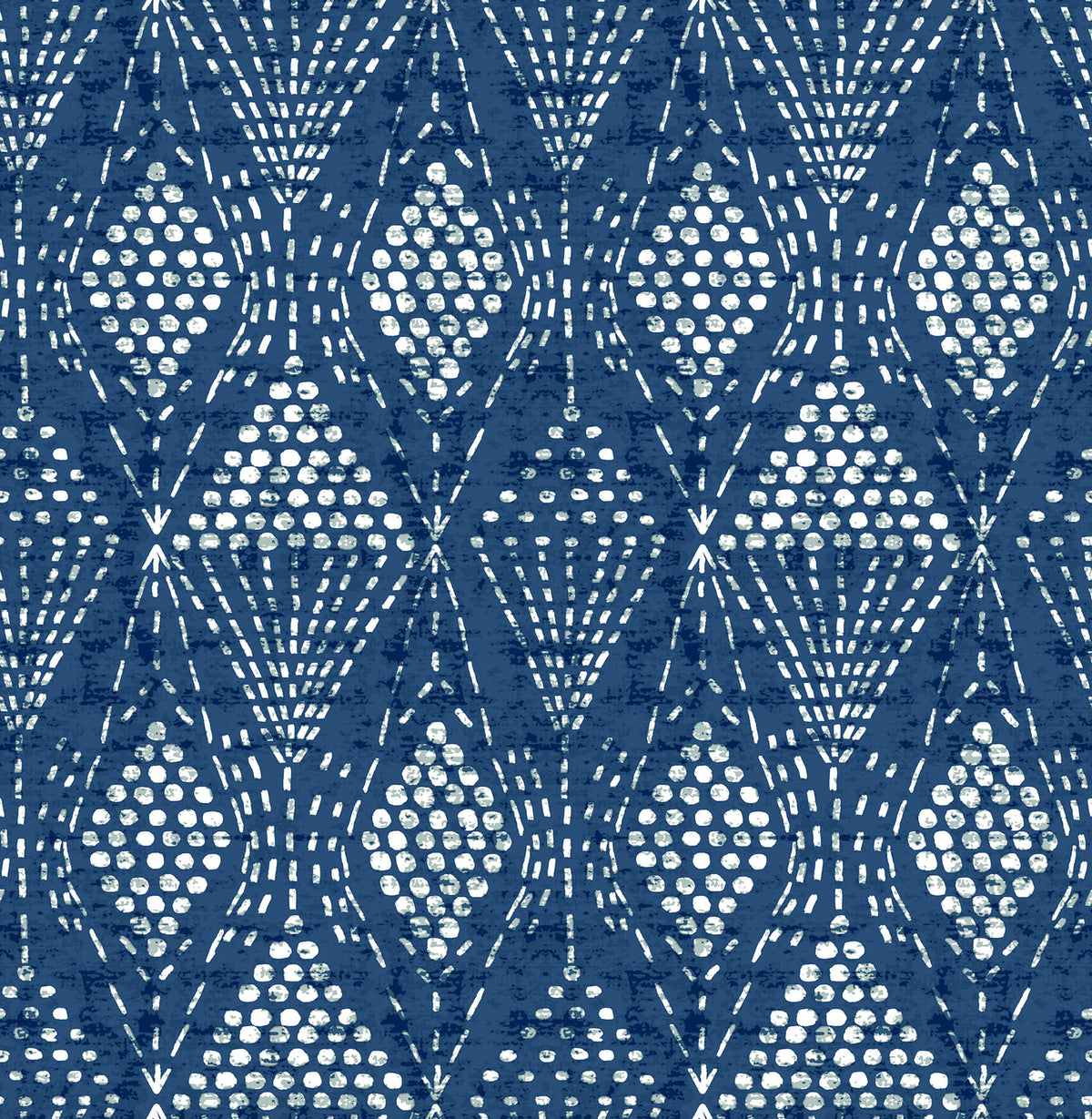 A Street Prints Happy Grady Geometric Wallpaper Sample - Blue
