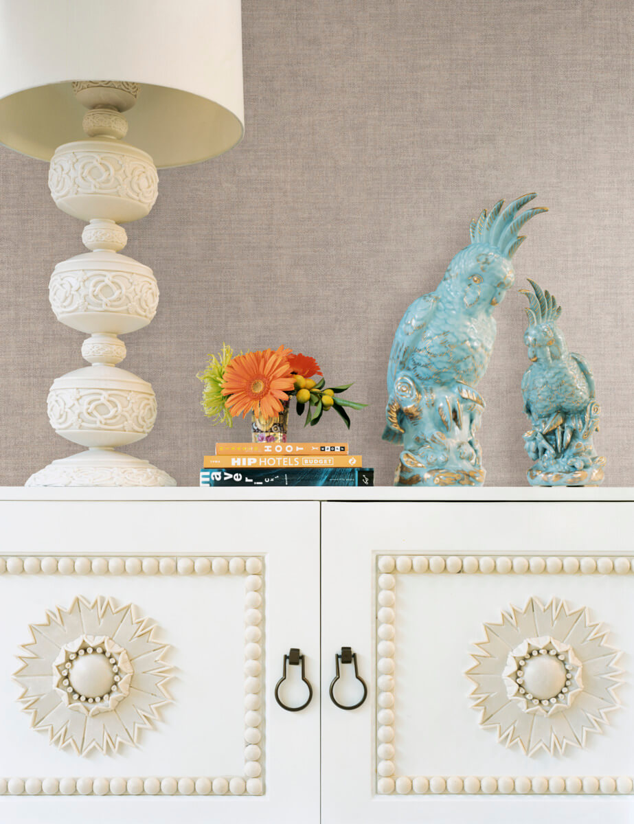 York Tropics Gunny Sack Texture Wallpaper - Taupe